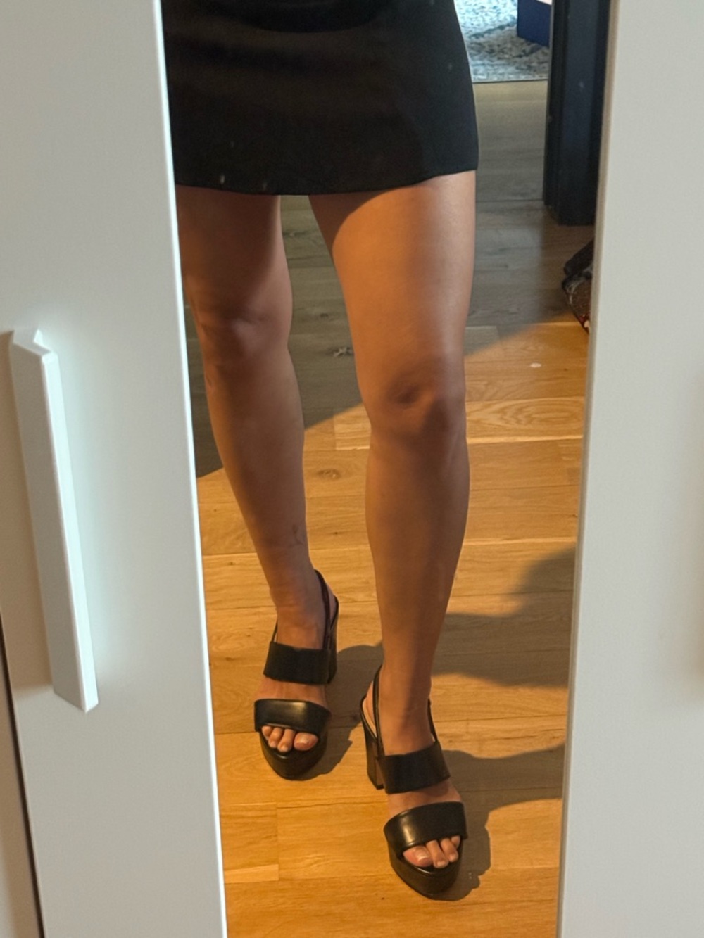 Stuart Weitzman Black Platform Block Heels - Women - Picture 2 of 5